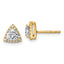 14k 5/8 carat Lab Grown Diamond VS+ F+ Complete Trillion Halo Post Earrings
