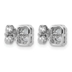 14K White Gold 5/8 ct Lab-Created Diamond VS+ F+ Halo Earrings