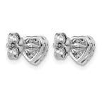 14kw Lab Grown VS/SI+ G+ Diamond Heart Shape Halo Complete Earrings