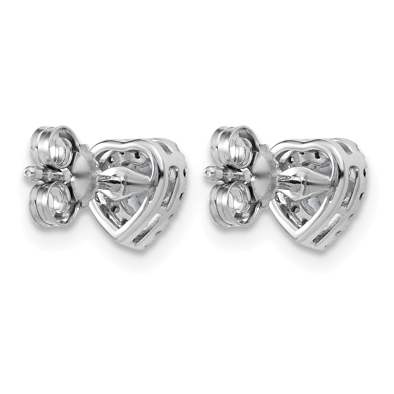 14kw Lab Grown VS/SI+ G+ Diamond Heart Shape Halo Complete Earrings