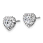 14K White Gold 1/4 ct Lab-Created Diamond VS/SI+ G+ Halo Earrings