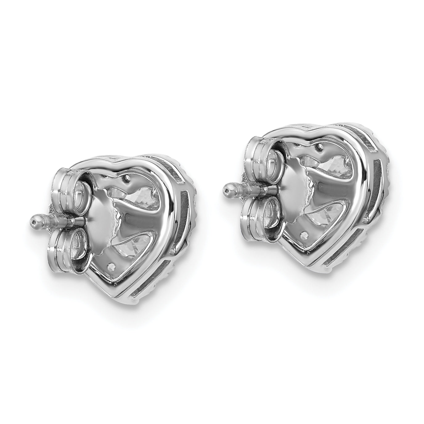 14K White Gold 1/4 ct Lab-Created Diamond VS/SI+ G+ Halo Earrings