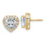14k 4 7/8 carat Lab Grown Diamond VS+ F+ Complete Heart Halo Post Earrings