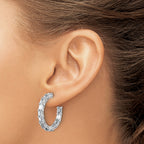 14k White Gold 6 1/2 carat Lab Grown Diamond VS/SI+ G+ Emerald Complete In and Out Hoop Earrings