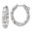 14K White Gold 4 ct Lab-Created Diamond VS+ F+ Oval-Cut In-and-Out Hoop Earrings