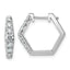 14k White Gold 1 carat Lab Grown Diamond VS+ F+ Complete Fashion Hoop Earrings