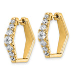 14k 1 1/2 carat Lab Grown Diamond VS+ F+ Complete Fashion Hoop Earrings