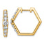 14k 1 1/2 carat Lab Grown Diamond VS+ F+ Complete Fashion Hoop Earrings