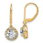 14k 1 3/4 carat Lab Grown Diamond VS+ F+ Complete Halo Drop Leverback Earrings