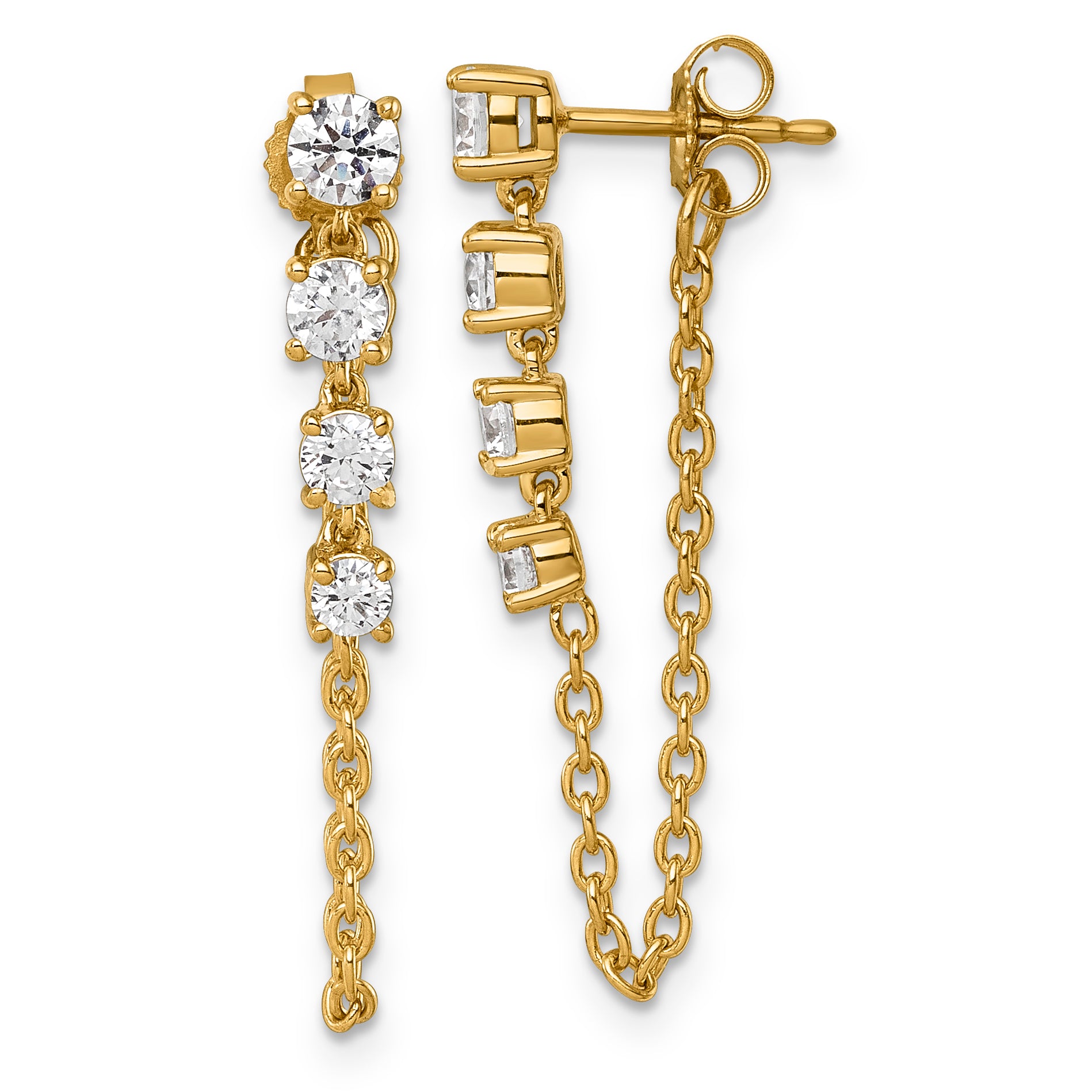 14ky Lab Grown VS/SI+ G+ Complete Diamond Earrings