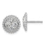 14k White Gold 3/4 carat Lab Grown Diamond VS+F+ Complete Cluster Post Earrings