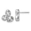 14k White Gold 2 carat Lab Grown Diamond VS+ F+ Complete Oval Pear and Cushion Three Stone Post Earrings