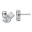 14k White Gold 2 carat Lab Grown Diamond VS+ F+ Complete Princess Emerald and Marquise Three Stone Post Earrings