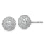 14k White Gold 4 1/5 carat Lab Grown Diamond VS+ F+ Pave Ball Complete Stud Post Earrings