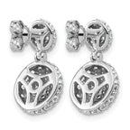 14k White Gold 2 1/8 carat Lab Grown Diamond VS+ F+ Pave Ball Complete Dangle Post Earrings
