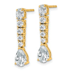 14k 2 1/2 carat Lab Grown Diamond VS+ F+ Complete Fashion Dangle Post Earrings