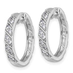 14k White Gold 1/3 carat Lab Grown Diamond VS+ F+ Complete Fashion Hoop Earrings