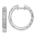 14k White Gold 1/3 carat Lab Grown Diamond VS+ F+ Complete Fashion Hoop Earrings