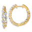 14k 3 1/5 carat Lab Grown Diamond VS+ F+ Complete Hinged In and Out Hoop Earrings