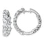 14k White Gold 4 1/2 carat Lab Grown Diamond VS+ F+ Complete Hinged In and Out Hoop Earrings