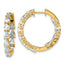 14k 3 1/3 carat Lab Grown Diamond VS+ F+ Complete Hinged In and Out Hoop Earrings