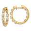 14k 7/8 carat Lab Grown Diamond VS+ F+ Complete Hinged Hoop Earrings