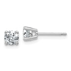 14K White Gold 5/8 ct Lab-Created Diamond VS+ F+, 4-Prong Stud Earrings