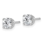 14K White Gold 7/8 ct Lab-Created Diamond VS/SI+ G+, 4-Prong Stud Earrings
