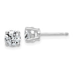 14K White Gold 7/8 ct Lab-Created Diamond VS+ F+, 4-Prong Stud Earrings