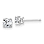14K White Gold 1 ct Lab-Created Diamond VS/SI+ G+, 4-Prong Stud Earrings