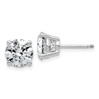 14K White Gold 4 ct Lab-Created Diamond VS/SI+ G+, 4-Prong Stud Earrings