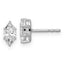 14kw 3/4 ctw Lab Grown Diamond VS+ F+ Marquise 6 Prong Earring