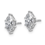 14kw 1 1/2 ctw Lab Grown Diamond VS+ F+ Marquise 6 Prong Earring