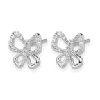14K White Gold 1/6 ct Lab-Created Diamond VS/SI+ G+ Butterfly Post Earrings