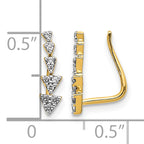 14k 1/8 carat Lab Grown Diamond VS/SI+ G+ Complete Ear Climber