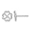14k White Gold Diamond Fancy Clover Earrings