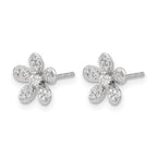 14k White Gold Diamond Earrings