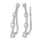 14k White Gold 1/3 carat Lab Grown Diamond VS/SI+ G+ Complete Ear Climber