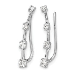 14k White Gold 1/3 carat Lab Grown Diamond VS/SI+ G+ Complete Ear Climber