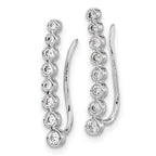 14k White Gold 3/8 carat Lab Grown Diamond VS/SI+ G+ Complete Ear Climber