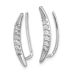 14k White Gold 1/5 carat Lab Grown Diamond VS/SI+ G+ Complete Ear Climber