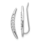 14k White Gold 1/5 carat Lab Grown Diamond VS/SI+ G+ Complete Ear Climber