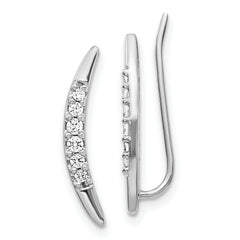 14k White Gold 1/5 carat Lab Grown Diamond VS/SI+ G+ Complete Ear Climber