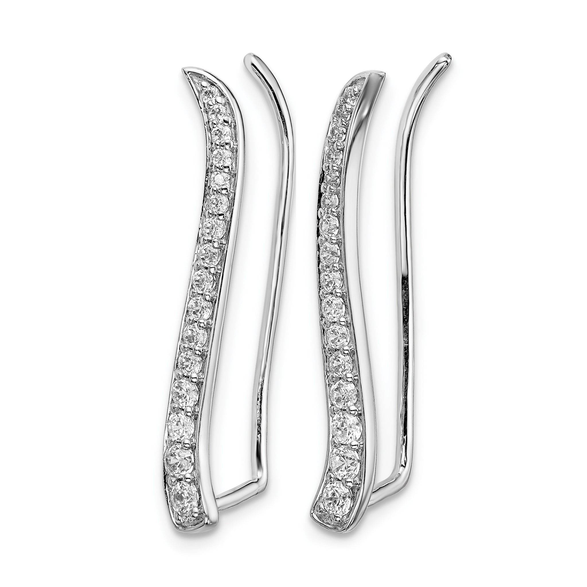 14k White Gold 1/2 carat Lab Grown Diamond VS/SI+ G+ Complete Ear Climber