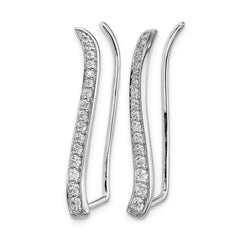 14k White Gold 1/2 carat Lab Grown Diamond VS/SI+ G+ Complete Ear Climber