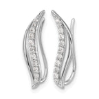 14k White Gold 1/4 carat Lab Grown Diamond VS/SI+ G+ Complete Ear Climber