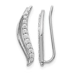 14k White Gold 1/4 carat Lab Grown Diamond VS/SI+ G+ Complete Ear Climber