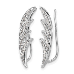 14k White Gold 1/2 carat Lab Grown Diamond VS/SI+ G+ Complete Ear Climber