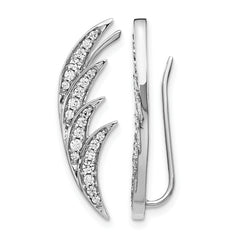 14k White Gold 1/2 carat Lab Grown Diamond VS/SI+ G+ Complete Ear Climber