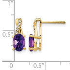10k Amethyst and Diamond Earrings